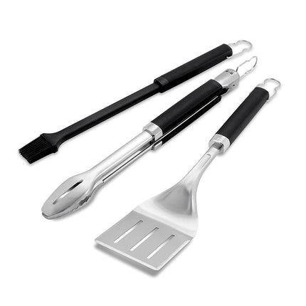 Weber 6772 Precision 3-Piece Grilling Tool Set, Bl