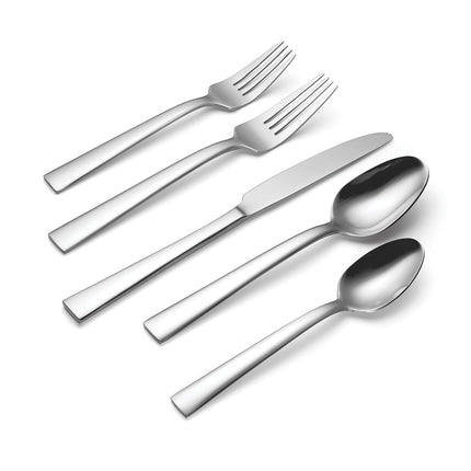 Oneida Madison Avenue 45 Piece Casual Flatware Set, 18/0 Stainless, Service for 8,Silver,45pc