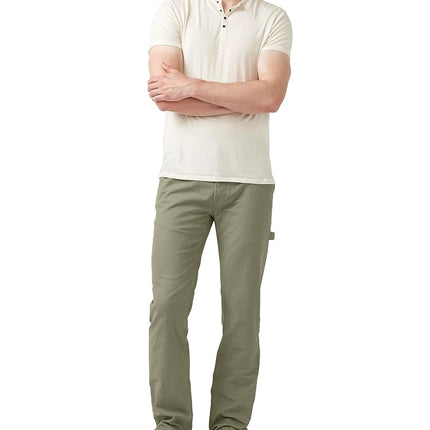 Buffalo David Bitton Men's Straight Six Carpenter Pant, Olive, 33W x 32L