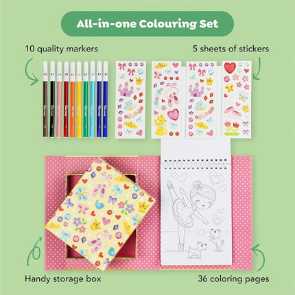Tiger Tribe Ballet Colouring Set & Drawing Set