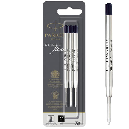 Parker Ballpoint Pen Refills | Medium Point | Blac