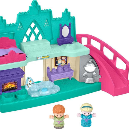 Fisher-Price Disney Frozen Arendelle Castle Playset with Lights & Sounds Little People, 2 Character Figures, Toddler Toys