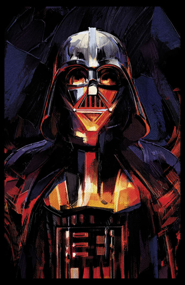 STAR WARS Kids OBI Wan Vader Paint Boys Short Sleeve Tee Shirt, Black, X-Large