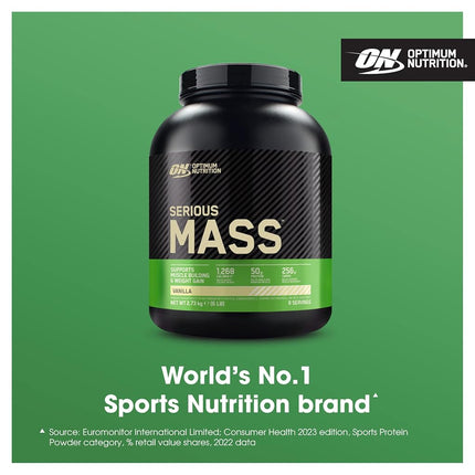 Optimum Nutrition Serious Mass Gainer Protein Powder, Vanilla, 6 Pound