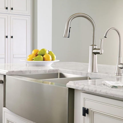 Moen S5520SRS Sip Transitional One-Handle High Arc Beverage Faucet, Spot Resist Stainless