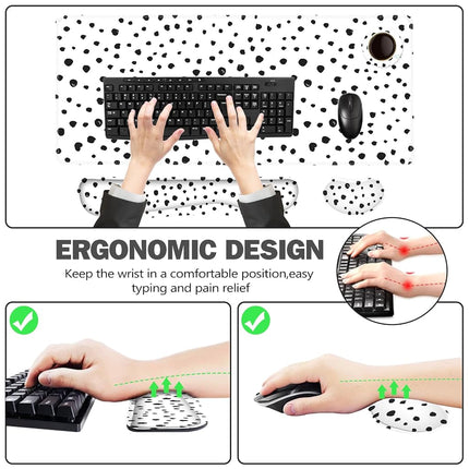 ToLuLu Ergonomic Gaming Mouse Pad, Memory Foam Keyboard Mouse Wrist Rest