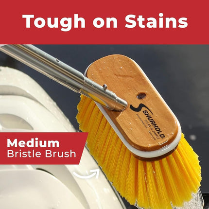 Shurhold 985 10" Deck Brush with Medium Yellow Polystyrene Bristles