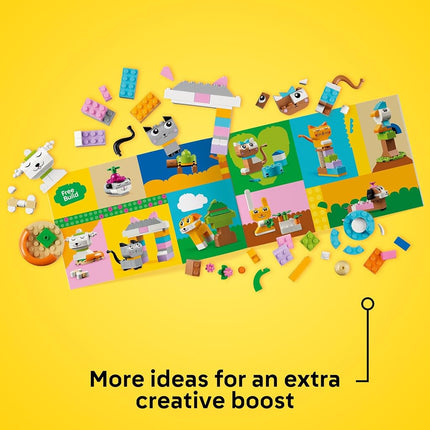 LEGO Classic Creative Pets, Building Brick Animals Toy, Kids Build a Dog, Cat, Rabbit, Hamster and Bird, Gift for Animal-Loving Boys and Girls Aged 5 and Up, Great Build Together Toy, 11034