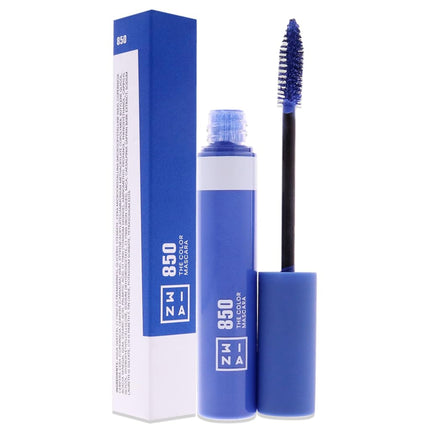 3ina Makeup - Vegan - Cruelty Free - The Color Mascara 850 - Blue Colourful Mascara For Volume And Length - Highly Pigmented - Long-Lasting