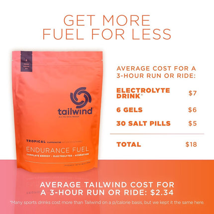 Tailwind Nutrition Endurance Fuel 50 Serving Tropical Flavour - Caffeinated