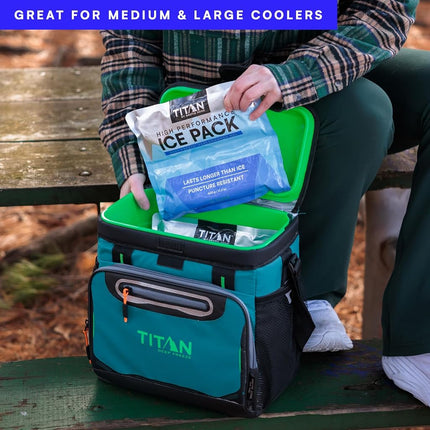 Arctic Zone Titan Deep Freeze High Performance Ice Pack for Lunch Box or Cooler, Set of 2 - 600 grams each, (5-88600-00-1E)