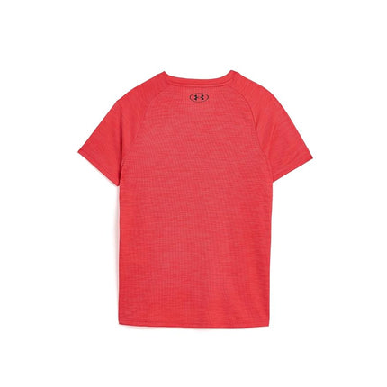 Under Armour boys Tech Textured Short Sleeve T Shirt Tech Textured Short Sleeve T Shirt (pack of 1), (600) Red / / Black, S