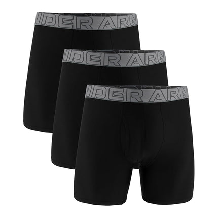 Under Armour mens Multi-pack Performance Tech Mesh Boxerjock Brief, 6" Inseam, All-day Comfort, Black / Steel W/Castlerock, 5XL