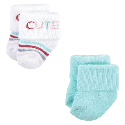 Hudson Baby Calcetines de Felpa y Algodón Rico para Recién Nacidas, Fresa, Paquete de 12, 6-12 Meses