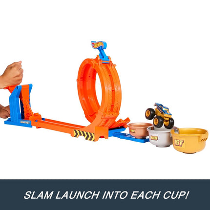 Hot Wheels Monster Trucks Loop-And-Flip Trophy Challenge Playset