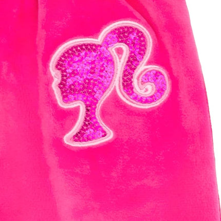 Barbie Velour Matching Family Zip Up Hoodie Pants Outfit Set Newborn to Adult Sizes (Newborn - 2XL), Pink, Medium
