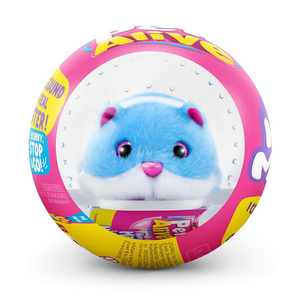 Pets Alive Hamstermania Blue by ZURU Hamster, Electronic Pet, 20+ Sounds Interactive, Hamster Ball Toy for Girls and Children, (Blue)