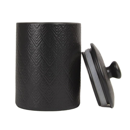10 Strawberry Street Marquis 3 Piece Canister Set, Matte Black