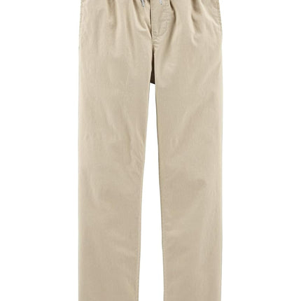 Pantalones joggers de sarga pull-on OshKosh para niños pequeños, caqui safari, 5T