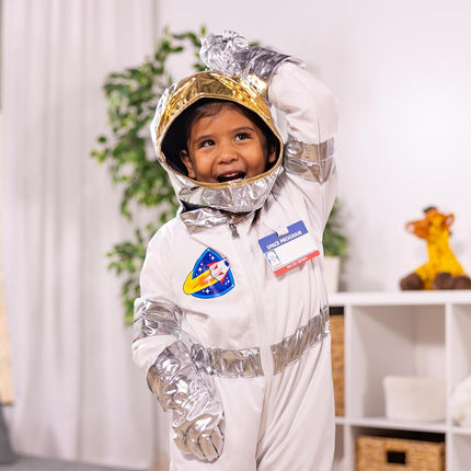 Melissa & Doug Astronaut Role Costume Set Pretend Play | Pretend Play | Halloween | Astronaut Costume Kids| 3+ | Gift for Boy or Girl