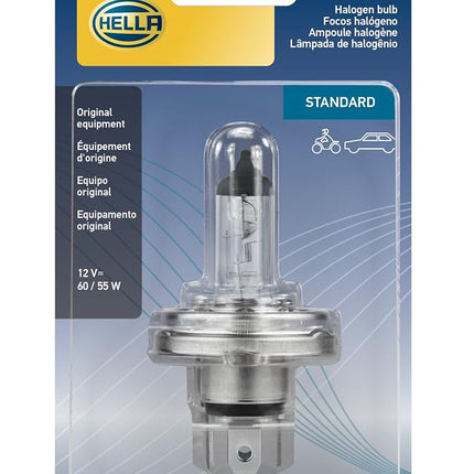 HELLA H4 P45TSB Standard Halogen Bulb, 12V, 60/55W