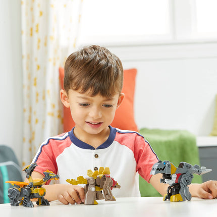 Transformers Aventuras Dinobot Equipo Dinobot Grimlock, Dinobot Snarl y Predaking Paquete de 3 figuras que se transforman, juguetes de 11,4 cm, para edades de 3 años en adelante