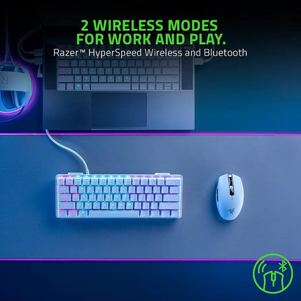 Razer Orochi V2 Ratón Inalámbrico Portátil para Gaming: Ultraligero - 2 Modos Inalámbricos - Hasta 950h de Batería - Switches Mecánicos - Sensor Óptico Avanzado 5G de 18K PPP - Blanco