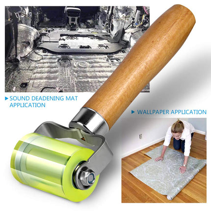 LUMITECO Automotive Car Audio Sound Deadening Application Wheel Roller, Heat Abatement Mat Wallpaper Application PU Smoothing Tool Seam Roller