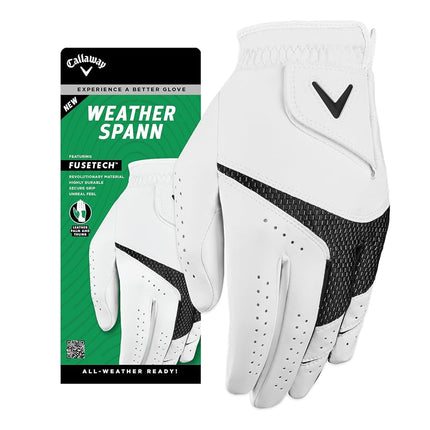 Callaway Golf Weather Spann Glove (White, Small, C