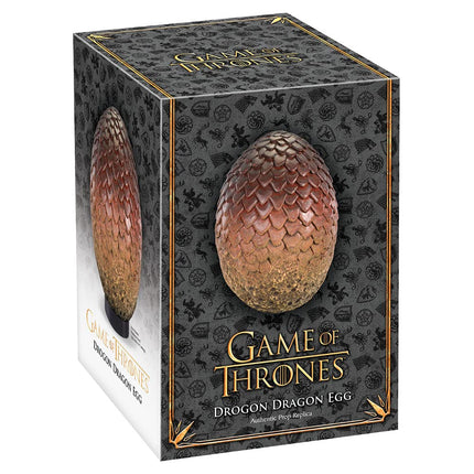 Game of Thrones - Drogon Egg Replica - Hand Painted Resin Collectible - Display Stand Included - The Noble Collection
