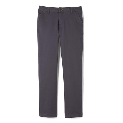 Pantalon Chino en twill extensible French Toast pour filles, taille ajustable, coupe droite, gris uniforme scolaire, taille 14 Husky