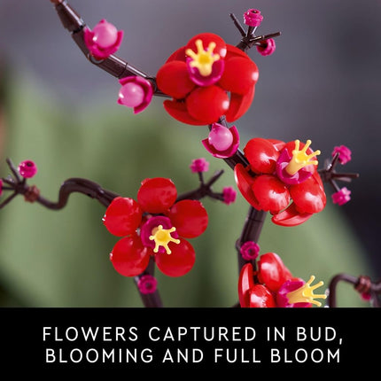 LEGO Icons Plum Blossom Flower Décor, Display, Zero Maintenance Plant Gift for Teens and Adults, Artificial Flower Home Décor, Office Décor, Botanical Collection Building Set, Relaxing Activity, 10369