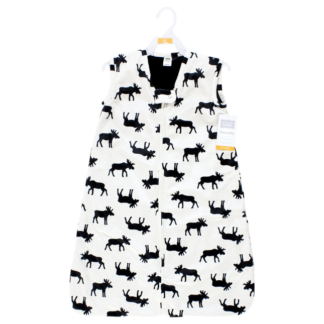 Hudson Baby Unisex Baby Plush Faux Fur Sleeping Bag, Wearable Blanket, Moose Sleeveless, 18-24 Months