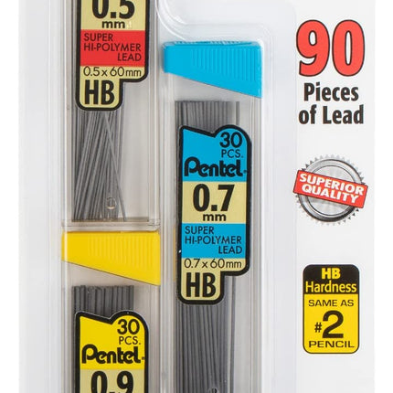 Pentel Super Hi-Polymer Mechanical Pencil Lead Ref