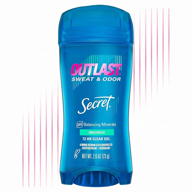 Secret Outlast Unscented Women's Clear Gel Antiper