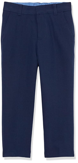 IZOD Boys' Bi-Stretch Flat Front Dress Pant, Bank Blue, 14