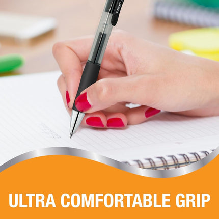 BIC Gelocity Pro Retractable Gel Pen with 0.7 mm Medium Point, 12-Count in Black Ink for Smooth Writing