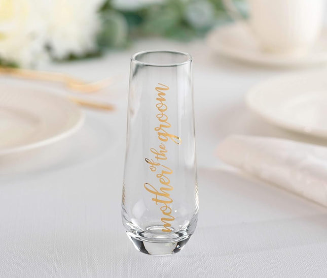 Lillian Rose G116 MG Mother of Groom Stemless Champagne Wedding Toasting Glass, 2x2x5.75, Gold