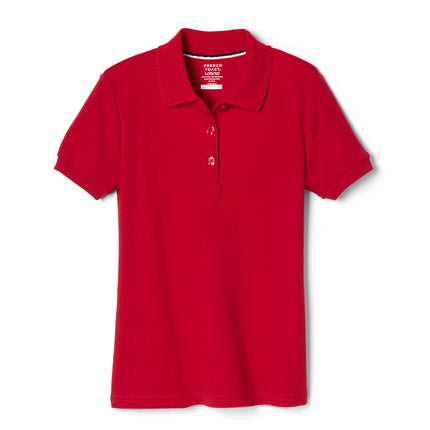 French Toast Plus Girls Short Sleeve Picot Collar 