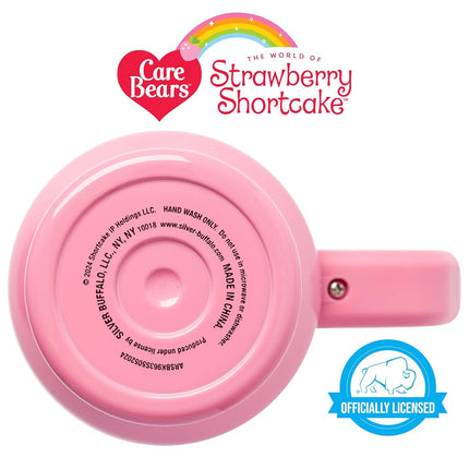 Silver Buffalo Strawberry Shortcake You are Berry Special Vintage Berry Pink Stainless Steel Tumbler with Handle and Straw, Fits in Standard Cup Holder, 40 Ounces