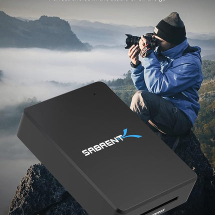 SABRENT SD Express 7.1 USB C Card Reader, USB 3.2 External Memory Card Reader high speed Data transfer 985 MBps, SD-Express adapter compatible with V90, V60, V30, UHS-II, UHS I, SD Cards (CR-SDX7)