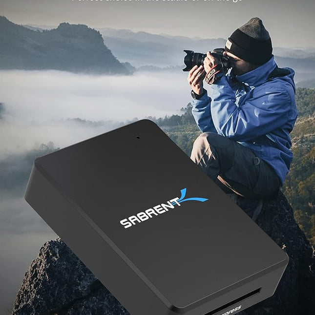 SABRENT SD Express 7.1 USB C Card Reader, USB 3.2 External Memory Card Reader high speed Data transfer 985 MBps, SD-Express adapter compatible with V90, V60, V30, UHS-II, UHS I, SD Cards (CR-SDX7)