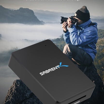 SABRENT SD Express 7.1 USB C Card Reader, USB 3.2 External Memory Card Reader high speed Data transfer 985 MBps, SD-Express adapter compatible with V90, V60, V30, UHS-II, UHS I, SD Cards (CR-SDX7)