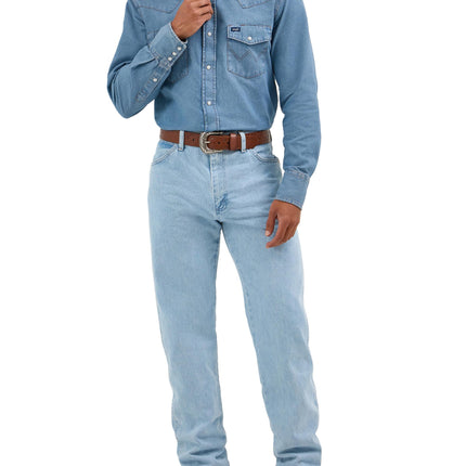 Wrangler Jeans 13MWZ Cowboy Cut Original Fit para Hombre, Gold Buckle Bleach, 31W x 36L