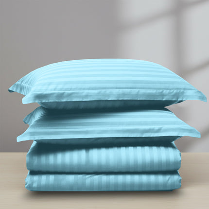 Elegant Comfort Silky-Soft 1500 Thread Count Egyptian Quality Wrinkle-Free 3-Piece Duvet Cover Set, King/Cal-King, Light Blue/Aqua