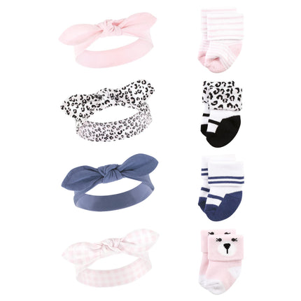 Hudson Baby baby-girls Headband and Socks Set, Bea