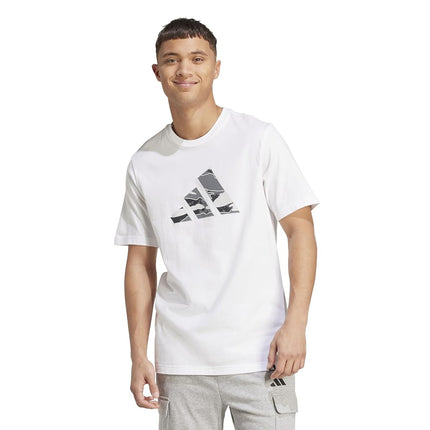 adidas Men's Camouflage Graphic T-Shirt, White/Log