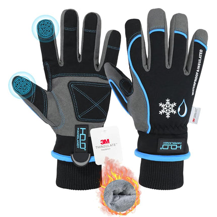 HANDLANDY Waterproof Insulated Work Gloves, 3M Thi