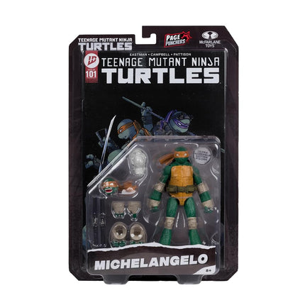 McFarlane Teenage Mutant Ninja Turtles (Page Punchers) Michelangelo 5in Action Figure with Comic Toys