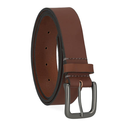 Timberland Men's 35mm Classic Buckle Leather Belt for Jeans, Brown, 40